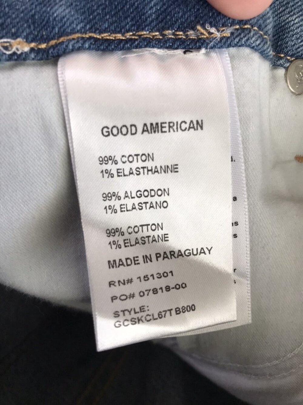 NWT $155 GOOD AMERICAN 'Good Vintage' Straight Leg Jeans in Blue800 sz 6 28 - Picture 6 of 6